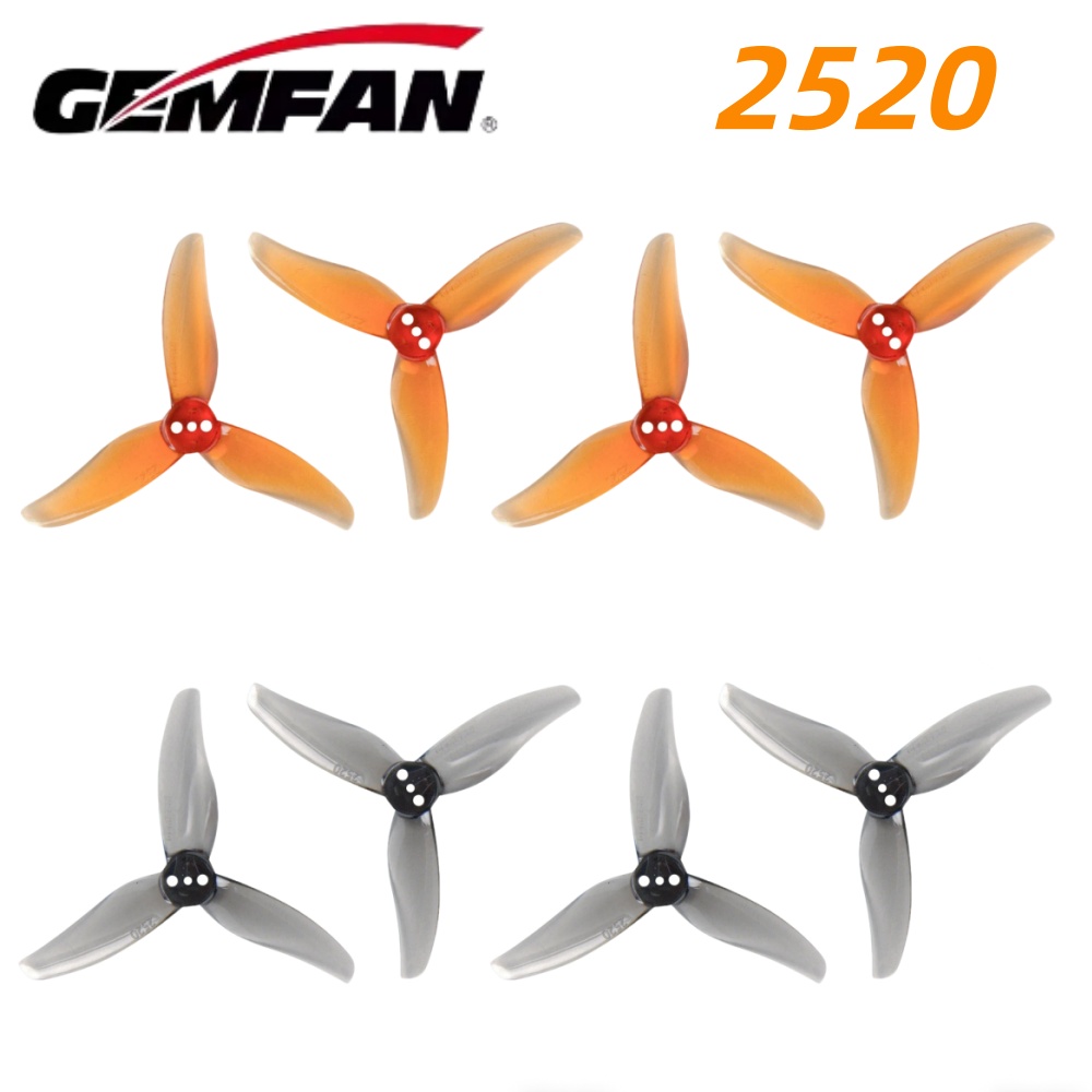 Drone Motor - 4Pairs Gemfan Hurricane 2520 2.5X2X3 3-Blade