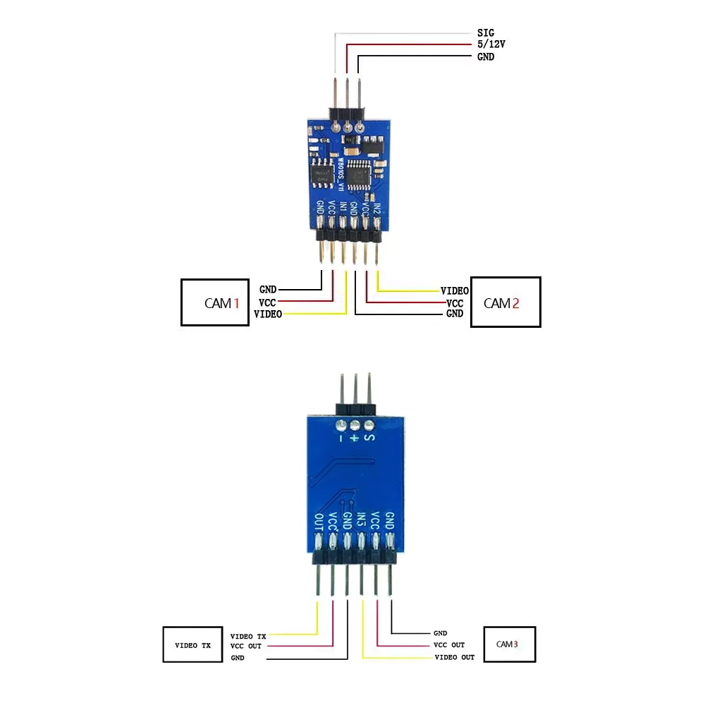 5.8G 3 Channel Video Switcher  - Drone Motor ulasan dan harga