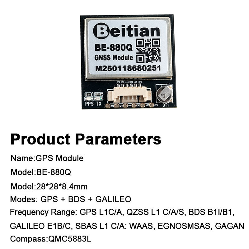 BE-880Q GNSS GPS Module M10050 - Drone Compass ulasan dan harga