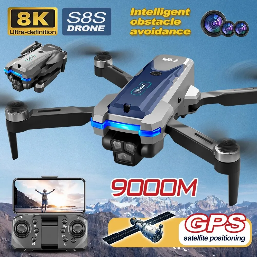 S8S GPS Drone 5G Wifi 8K HD Du - Drone Gps Module ulasan dan harga